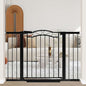 Fairy Baby 29.5"-48.8" Extra Wide Baby Gate for Stairs, Pressure Mounted Easy Walk Thru Pet Gate, Metal Safety Child Gate No Drill, Auto Close Long Dog Gates for The House Doorways, Black