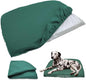 Dog Bed Cover Waterproof Replacement Machine Washable Covers for 54x44 Inch Dog Bed Heavy Duty Scratch Resistant Mattress Protector Pet Bed Cover Only Dark Green
