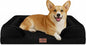 Comfort Expression Orthopedic Dog Bed for Large Dogs 35x22 Inch, Waterproof Egg Crate Foam Large Pet Bed with Removable Bolsters, Dog Couch with Washable Cover & Non-Slip Bottom, Black