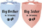 2 Pack Dog Bandana Pregnancy Announcement, Big Brother Sister in Training Gender Reveal Puppy Dog Scarf Accessories, Adjustable Pet Bandana Scarf for Small Medium Large Dogs