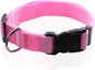Adjustable Nylon Dog Collar, pet Collar 1 Inch 3/4 Inch 5/8 Inch Wide, for Large Medium Small Dogs (L(1" x 16-23"), Pink)