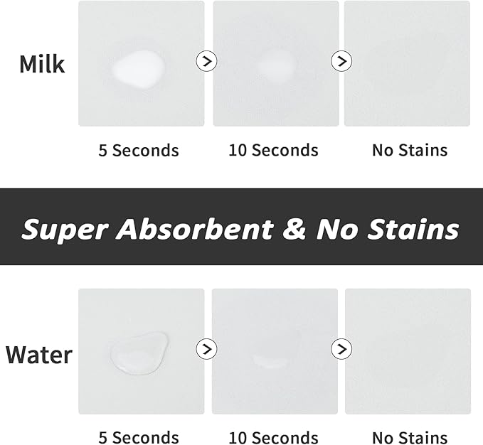 Dog Food Mat - Absorbent Cat Mat for Food and Water, No Stains Pet Feeding Bowl Mat, Easy to Clean Pet Placemats, Quick Dry Dog Water Dispenser Mat for Messy Drinkers | Paw Light Grey 12"x 19"