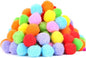 PET SHOW 20Pcs 1.5"/3.8cm Cat Toy Balls Bulk Soft Kitten Pompon Toys Indoor Cats Interactive Playing Quiet Ball Cats Favorite Toy Assorted 10 Colors