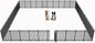 Dog Playpen Dog Fence Outdoor for Yard 47" H with 40 Panels Sturdy Portable Puppy Playpen for Indoor Outdoor RV Camping Use - Black Silver