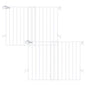 Babelio Baby Gate for Stairs, Kitchen & Doorways, No Bottom Bar| Easy Installation| One-Handed Operation| Auto-Close| Hardware Mount (Drill Needed) Safety Dog Gate (White - 2 Pcs, 26-43" W, 28" H)