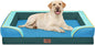 Comfort Expression Orthopedic Dog Bed for Extra Large Dogs 42x30 Inch, Waterproof Egg Crate Foam XL Pet Bed with Removable Bolsters, Dog Couch with Washable Cover & Non-Slip Bottom, Dallas
