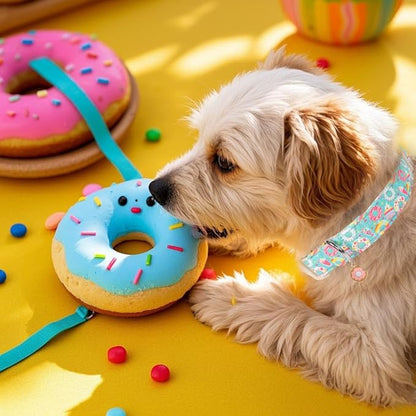 Adjustable Summer Dog Collar, Cute Mint Dessert Dog Collars for Small Dogs, Lightweight Quick-Release Buckle Collar for Boy&Girl Dogs S