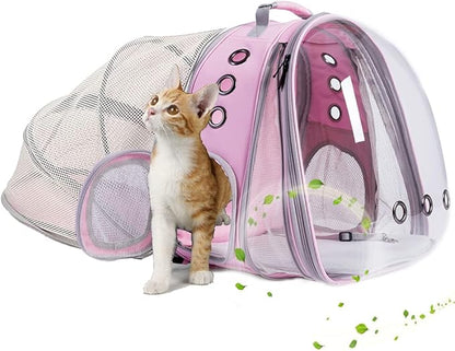Dual Expandable Cat Backpack Carrier, Fit up to 20 lbs, Expandable Pet Carrier Backpack for Large Fat Cat and Small Puppy