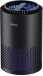 AROEVE Air Purifiers for Bedroom Home, Air Purifier For Smoke Pollen Dander Hair Smell Air Cleaner with Sleep Mode Speed Control For Bedroom Office, MK01- Black(Available for California)