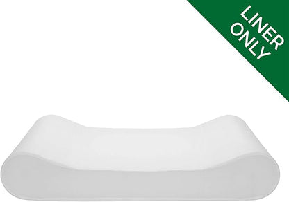 Furhaven Dog Bed Liner Water-Resistant Contour Luxe Lounger Foam Mattress Protector Cover - White, Jumbo Plus