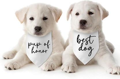 Wedding Gifts pup of Honor Best Dog Bandana Pet Scarf Wedding Photo Prop Pet Accessories for Dog Lovers Owner Gift Engagement Party Bridal Shower Decorations