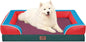 Comfort Expression Orthopedic Dog Bed for Large Dogs 36x27 Inch, Waterproof Egg Crate Foam Large Pet Bed with Removable Bolsters, Dog Couch with Washable Cover & Non-Slip Bottom, San Francisco