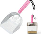Cat Litter Scoop, Metal Scooper for Cat Box, Aluminum Alloy Sifter, Deep Shovel Poop Cleaner, Long Handle Ergonomic Grip, Rustproof Waterproof Construction, Design for Litter Box Cleaning