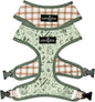 Lucy & Co. Cute Reversible Dog Harness Walking Halter - Best Designer Pet Harnesses for XS - XL Dogs - Padded Adjustable Vest for Easy Walking-Small-Green Outdoor Plaid