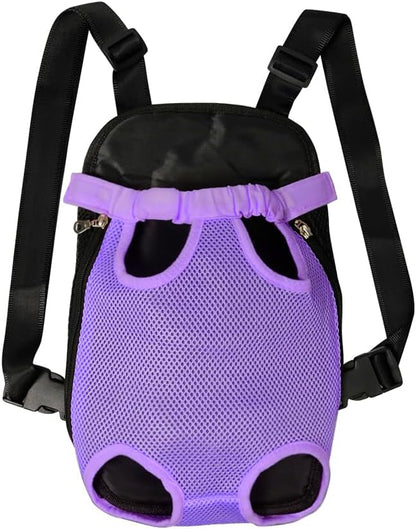 FEimaX Dog Carrier Backpack Pet Legs Out Front Cat Travel Bag, Adjustable Puppy Backpacks Carriers Hands-Free for Small Medium Dogs Cats Hiking Traveling Camping Daily Walking