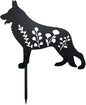 German Shepherd Garden Stake - Handcrafted Outdoor Decor for Dog Lovers, Durable Yard Art Statue