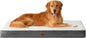 EHEYCIGA Orthopedic XXL Dog Beds for Jumbo Dogs with Removable Washable Cover for Crate, Beige, 47x29