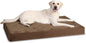 Orthopedic Dog Beds for Extra Large Dogs Waterproof with Removable Washable Cover and Non-Slip Bottom, Quilting Dog Mattress for Crate, 47x29 Inch, Brown