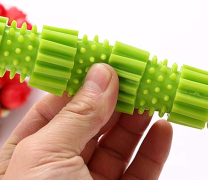 oAtm0eBcl Pet Dog Chew Toy, TPR Rubber Stick Puppy Chewy Toy for Aggressive Chewer, Teeth Cleaning & Slowing Feeding Toy for Dogs Green L