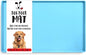 DogBuddy Dog Food Mat – Waterproof Dog Bowl Mat for Food and Water, Silicone Pet Feeding Mats for Floors, Non-Slip Placemat with High Edges for Dogs Bowls, Puppy Essentials (Large: 24"x16", Maya)