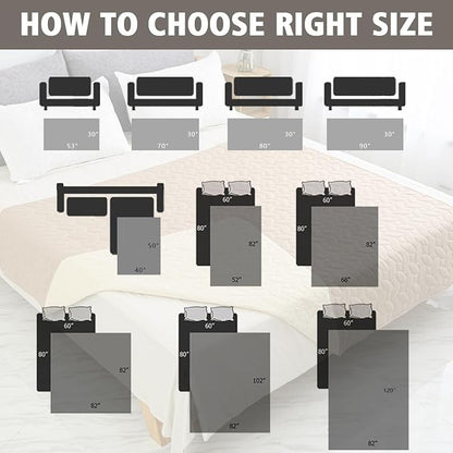 Ameritex Pet Bed Cover Dog Bed Blanket for Sofa and Furniture Waterproof New Pattern Design (30x70 Inch, Dark Grey)