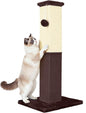 Cat Scratching Post, 32 Inch Cat Scratching Post for Large Cats, Cat Scratcher with Nature Sisal, Cat Scratch Post for Indoor Large Cats and Kitten, Brown