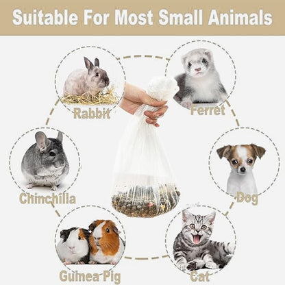 Disposable Rabbit Cage Liner Bag with Elastic,Portable Large Size Pet Litter Box Tidy Bags,Small Animal Universal Toilet Film for Bird Hamster Cat Hedgehog,50 Pieces