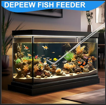 50ml Aquarium Coral Fish Feeder, 27.7IN Extra Long Turkey Baster for Aquarium Siphon for Fish Tank Water Changer, Aquarium Cleaning Tools, Blue