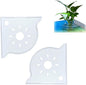Aquarium Plant Holder for Rimless Fish Tank – 2 Pcs Corner Shelf for Fish Tank Top, Aquatic Plant Planter & Organizer for Aquatic Plants, Decor, and Accessories (White)
