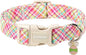 DOGWONG Easter Dog Collar, Cute Easter Colorful Plaid Pet Collar Durable Holiday Girl Boy Adjustable Cotton Dog Collars for Large Dogs,XL Visit The Elegant Little Tail Store