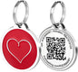 Pet Dwelling QR Code Pet ID Tag – Smart Dog & Cat ID Tags for Pet Safety, Free Personalized Online Profile, Instant Scan Alerts, AI Insights (Red Heart)