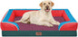 Comfort Expression Orthopedic Dog Bed for Extra Large Dogs 42x30 Inch, Waterproof Egg Crate Foam XL Pet Bed with Removable Bolsters, Dog Couch with Washable Cover & Non-Slip Bottom, San Francisco