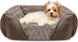 INVENHO Small Dog Bed Rectangle Washable Orthopedic Soft Calming Sleeping Durable Pet Cuddler with Anti-Slip Bottom