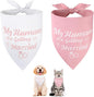SZEE Bridal Shower Gifts for Bride, 2 Pack My Humans are Getting Married Dog Bandanas, Wedding or Engagement Gift for Couples, Dog Wedding Bandanas, Engagement Party Decorations (Pink & White, S)