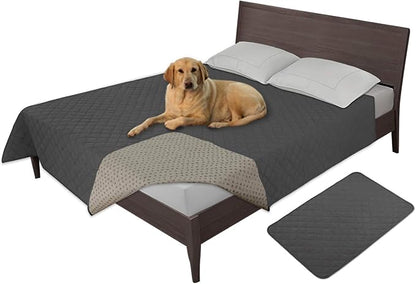 Easy-Going 100% Waterproof Dog Bed Cover, Non-Slip Pet Blanket for Furniture, Washable Couch Cover, Repleasement Sofa Cover (68X82 in,Dark Gray)
