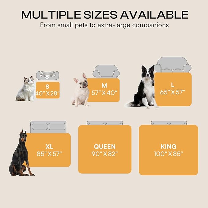 Luciphia Waterproof Pet Blanket, Liquid Pee Proof Dog Blanket for Sofa Bed Couch, Reversible Sherpa Fleece Furniture Protector Cover for Small Medium Large Dogs Cats, Black Queen Size（90" x 82"）
