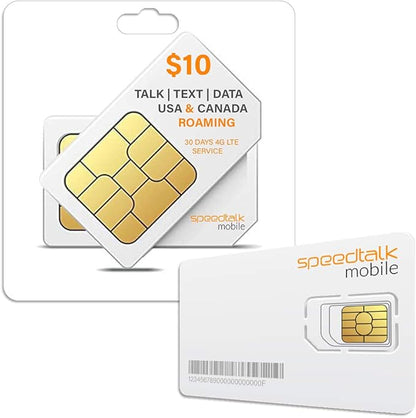 SpeedTalk SIM Card for GPS Trackers Pet Kids Senior Vehicle Car Activity 4G LTE Tracking Devices | 30 Days Wireless Plan | 3 in 1 Simcard - Standard Micro Nano | No Contract | USA Canada Mexico