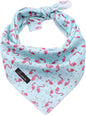 ARING PET Summer Dog Bandanas, Light Blue Flamingo Kerchief Triangle Bibs Scarf for Puppy Small Medium Large Boy Girl Dogs Cats-L