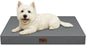 Outdoor Dog Bed for Small Dogs & Cats, Waterproof Dog Crate Mat Orthopedic Egg Crate Foam with Washable Removable Oxford Cover, Grey