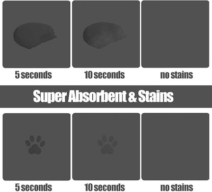 Large Pet Feeding Mat, Absorbent Quick Dry Dog Mat for Food and Water Bowl, Non Skid Cat Bowl Mat, No Stains Quick Dry for Pet Water Dispenser Pet Supplies for Messy Drinkers