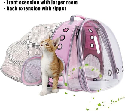 Dual Expandable Cat Backpack Carrier, Fit up to 20 lbs, Expandable Pet Carrier Backpack for Large Fat Cat and Small Puppy