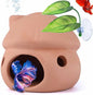 Betta Fish Tank Accessories,Pleco Caves for Aquarium,Fish Aquarium Decoration,Smalland Shrimp Breeding Cave Don't Contain Paint,Natural Ceramics Mushroom House