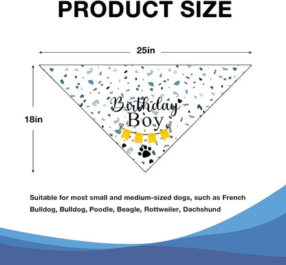 Dog Bandana for Birthday Party Supplies Puppy Pet Bandanas Boy Happy Birthday Dog Pet Scarf Accessories for Dogs Lovers