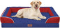 Comfort Expression Orthopedic Dog Bed for Extra Large Dogs 42x30 Inch, Waterproof Egg Crate Foam XL Pet Bed with Removable Bolsters, Dog Couch with Washable Cover & Non-Slip Bottom, American Flag 4