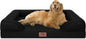 Comfort Expression Orthopedic Dog Bed for Extra Large Dogs 42x30 Inch, Waterproof Supportive Egg Crate Foam XL Pet Bed with Removable Bolsters, Dog Couch with Washable Cover & Non-Slip Bottom, Black