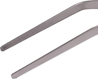 Extra Long Tweezers 18.9 Inch - FEITA Stainless Steel Curved Tip Tweezer Tongs for Aquarium Fish Tank Plants