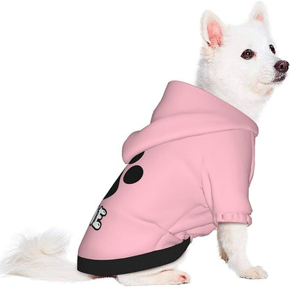 Custom Dog Hoodie Soft & Warm Design Your Own Personalized Photo Text Logo Name Dog Clothes for Puppy Sweatshirt Hooded for Small Medium Large Dogs Girl/Boy Cats Pink
