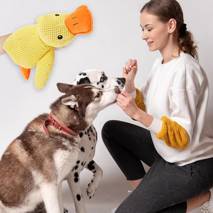 2025 Upgraded Dog Toys, New Durable Calming Duck Toys, Dog Toys for Aggressive Chewers with Soft Squeaker, Fun for Indoor Puppies and Senior Pups (2 Pcs, XL-14.9 * 17.7in)
