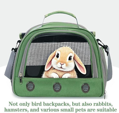 Bird Carrier Travel Cage with Perch, Food Bowl,Pet Backpack,Parrot Carrier,Small Animal Car Bag,Bird Cages for Parakeets, Ideal for Small Animals & Puppies