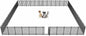 Dog Playpen Dog Fence Outdoor for Yard 47" H with 48 Panels Sturdy Portable Puppy Playpen for Indoor Outdoor RV Camping Use - Black Silver